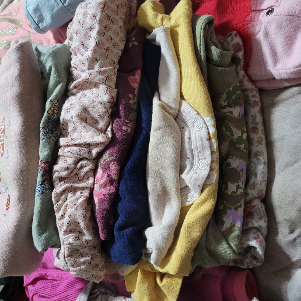 Assorted Baby Clothes Bundle - Floral, Yellow, Blue